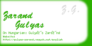 zarand gulyas business card